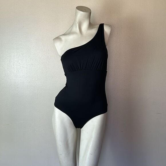 BLUMOSS Maillot black one shoulder LUXURY swimwear bathing suit extra small XS - Picture 2 of 9